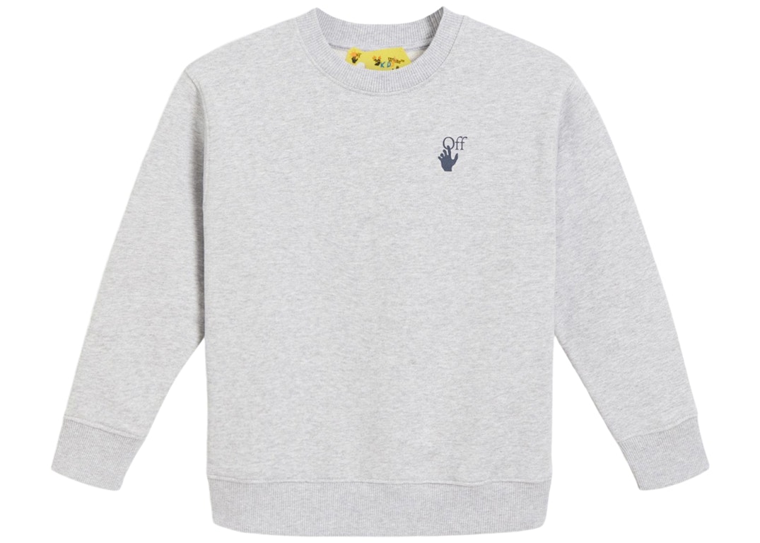 Pre-owned Off-white Kids Marker Sweatshirt Grey/blue