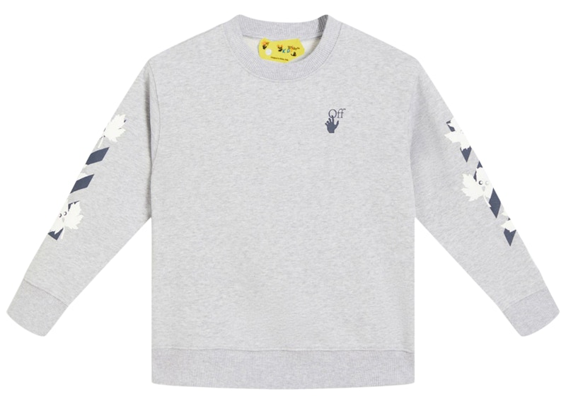 OFF-WHITE Kids Marker Sweatshirt Grey/Navy Blue - FW21 兒童- TW