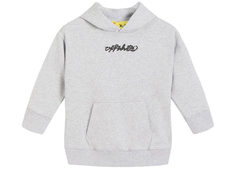 OFF WHITE Kids Peace Hoodie Grey Black Kids FW21 US