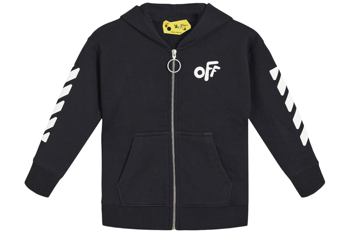 Pre-owned Off-white Kids Rounded Hoodie Black/white