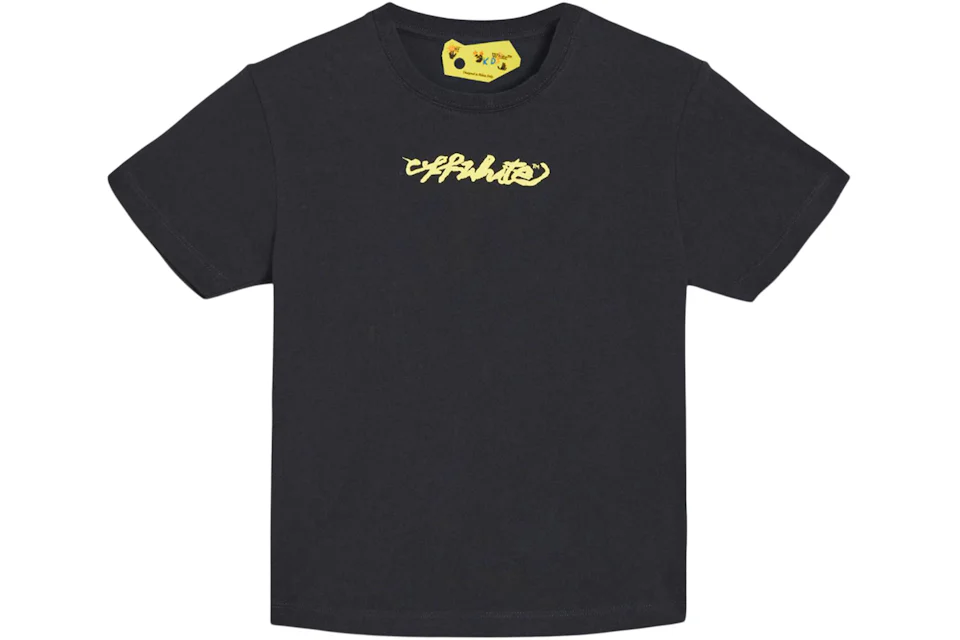 OFF-WHITE Kids Script Logo S/S T-shirt Black/Yellow Kids' - FW21 - US