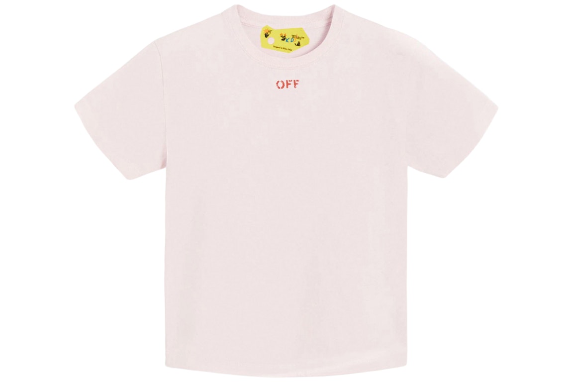 Pre-owned Off-white Kiids Stamp S/s T-shirt Pink/red