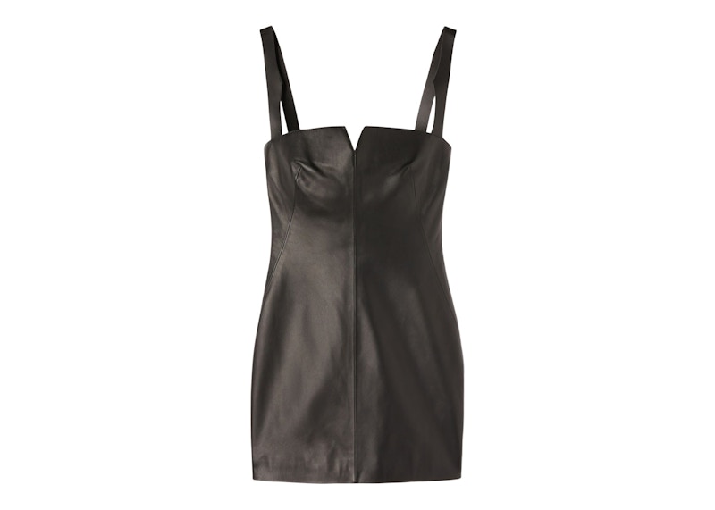 OFF-WHITE Leather Mini Dress Black - FW22 - GB