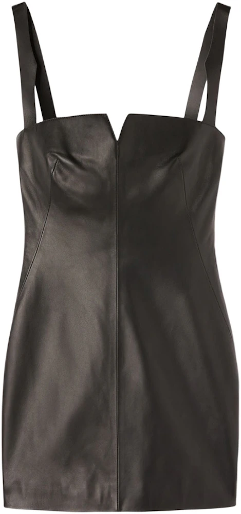 OFF-WHITE Leather Mini Dress Black - FW22 - US