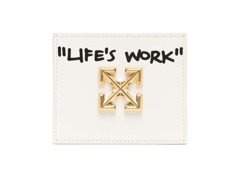 Off-White Life's Work Coin Wallet White in Leather with Gold-tone - US