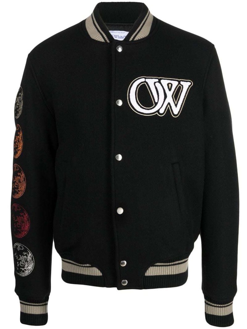 Off white outlet bomber jacket black