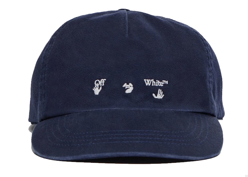 off white blue hat