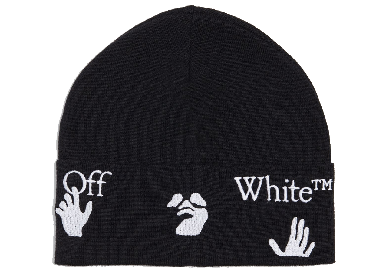 OFF-WHITE Logo Beanie Black/White