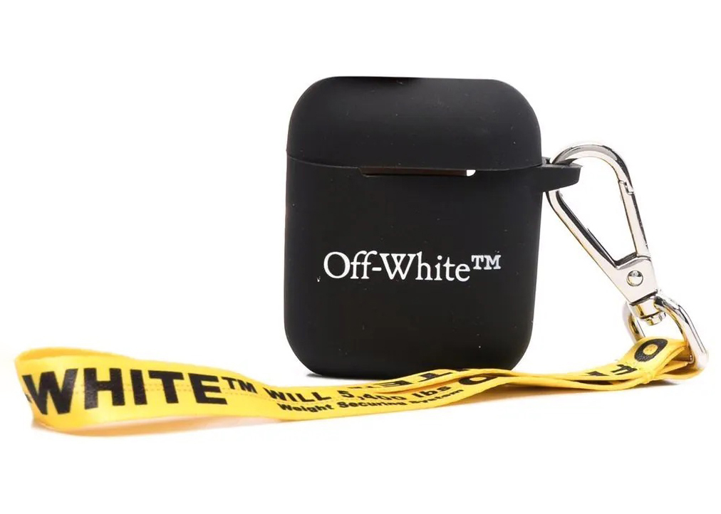 OFF-WHITE Logo Print AirPods Strap Case Black/White - SS22 - US