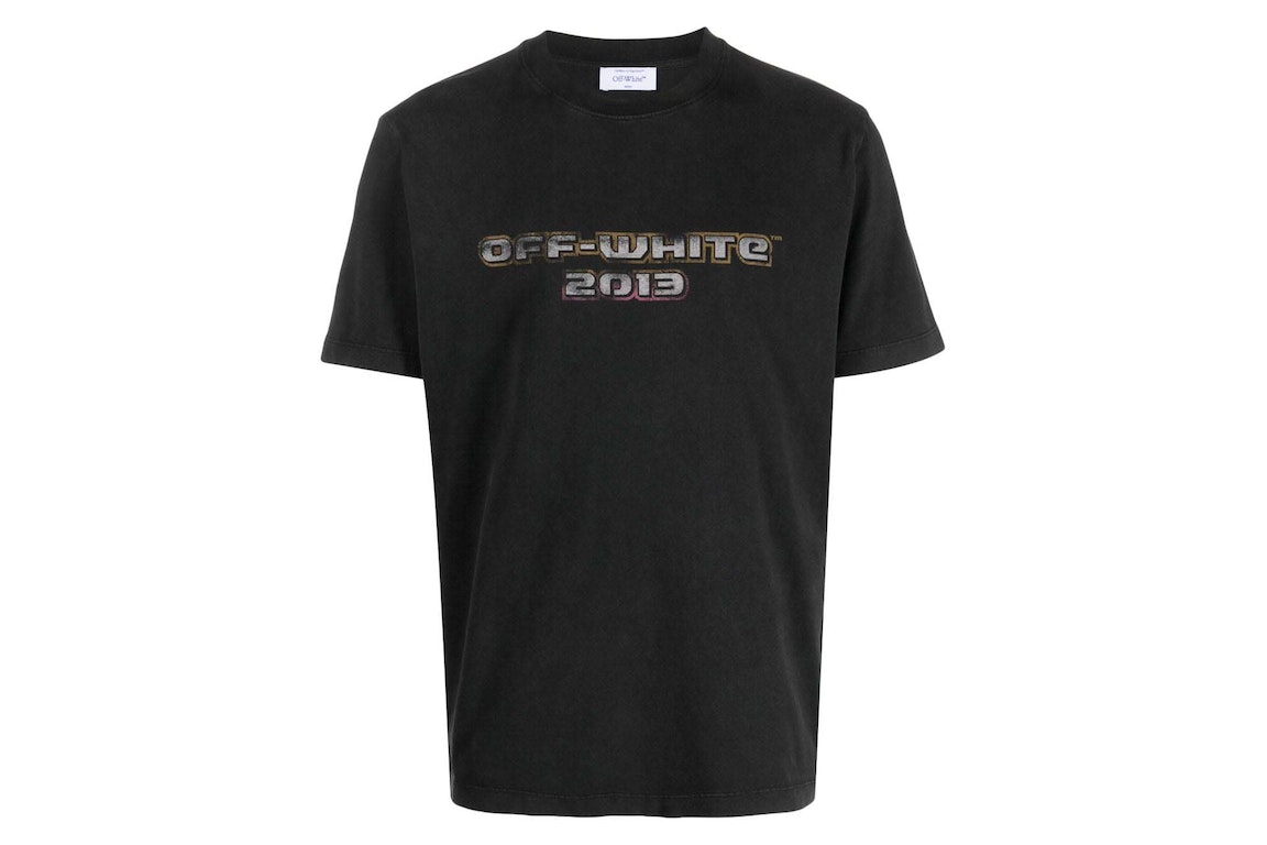 Pre-owned Off-white Logo-print Cotton T-shirt Black