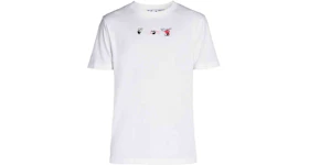 Off-White Logo-Print Cotton T-shirt White/Fuchsia