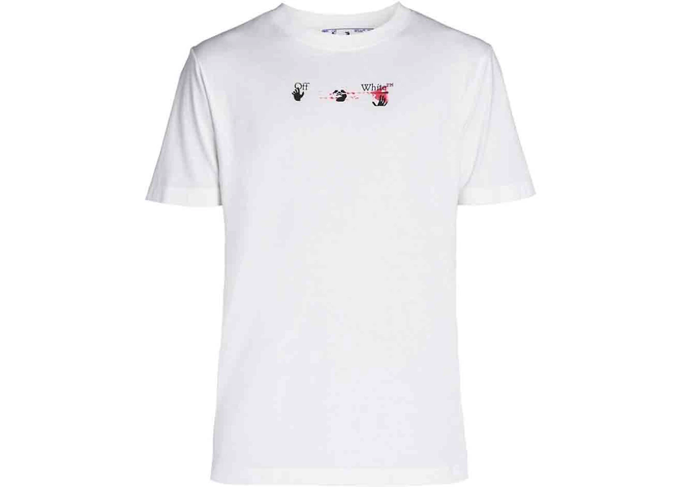 OFF-WHITE Logo-Print Cotton T-shirt White/Fuchsia Men's - US