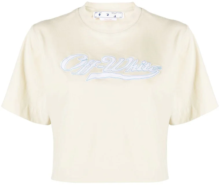 logo-print cropped T-shirt