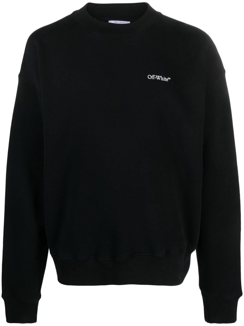 OFF-WHITE Logo-Print Long-Sleeve Sweatshirt Black