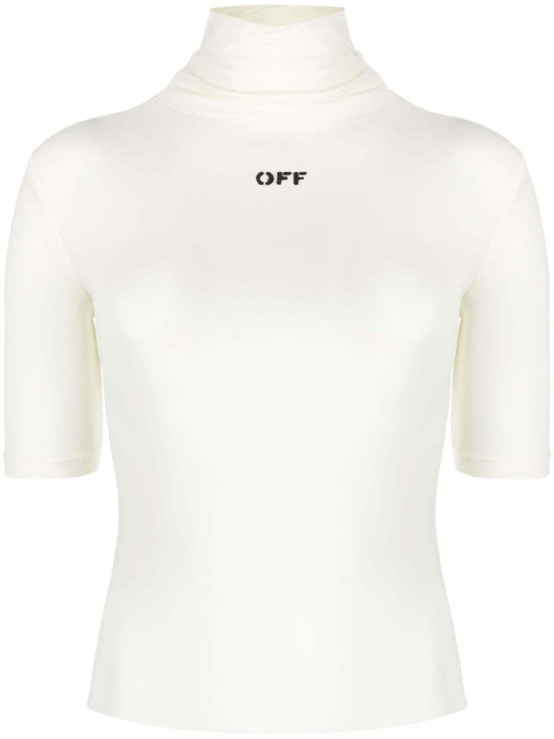 Off white 2025 mock neck tee