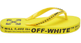 Off-White Logo Typographic Flip Flop Yellow SS20