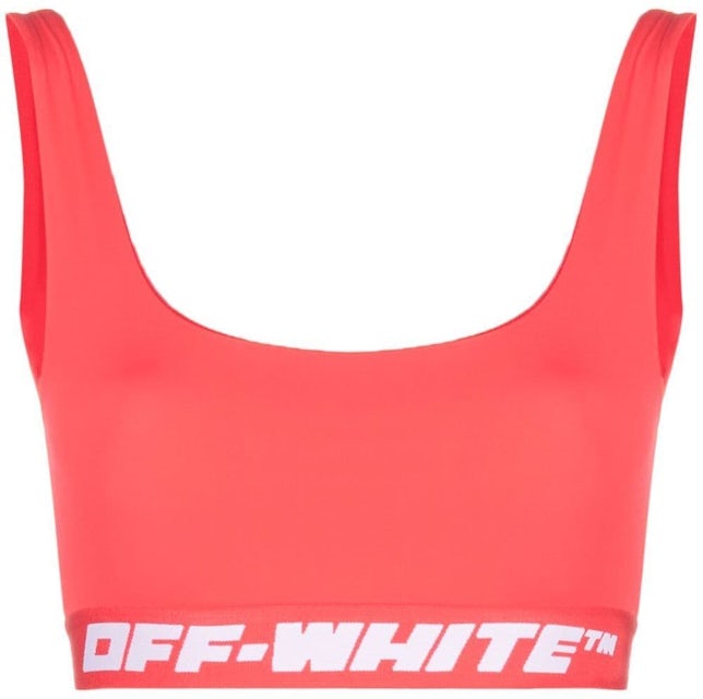 OFF-WHITE Logo-Underband Bra Top Light Red - SS23 - US