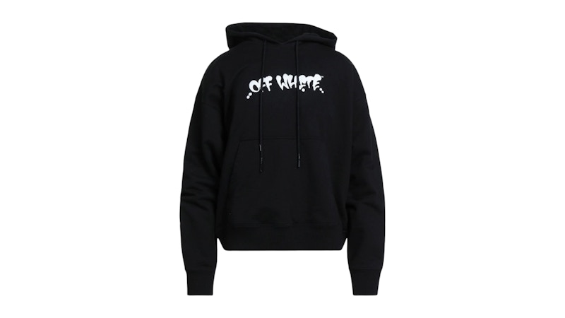 パーカー OFF-WHITE / Spray Logo Hoodie/M/BLK/OMBB037F18192038 OFF-WHITE Marker Graffiti Spray Design Logo Hoodie Black Men's