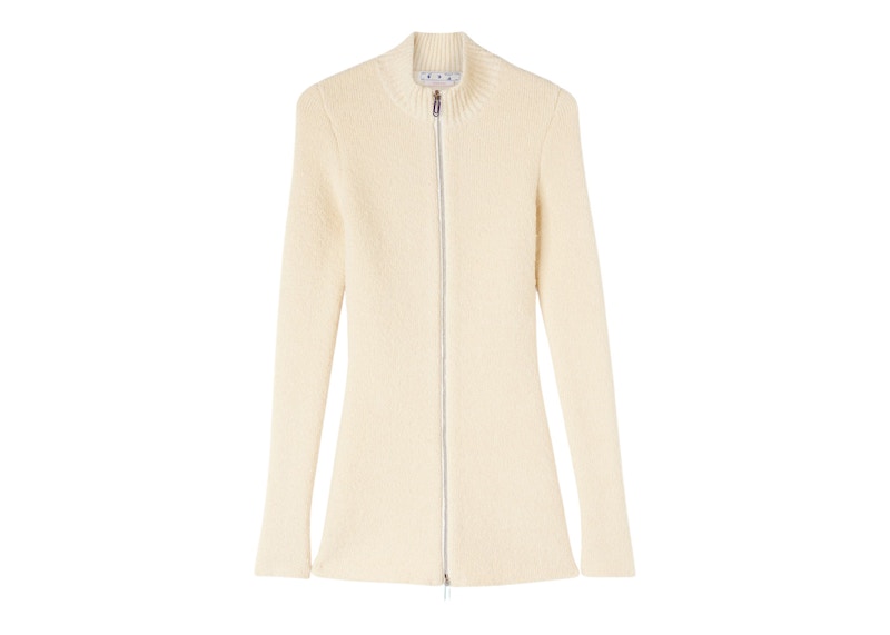 Can't Leave Me Long Sleeve Boucle Mini Dress White