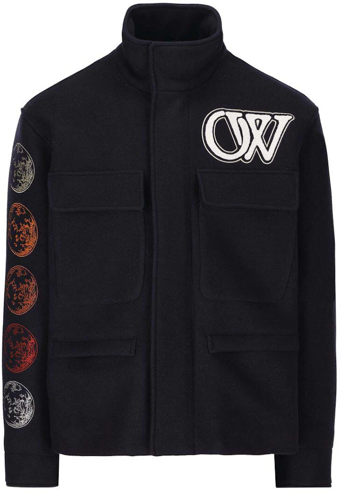Off-White Men's Moon Phase Varsity Jacket, Sierre Leon Multi, Men's, 38R, Formalwear Tuxedos & Suits Suit Jackets