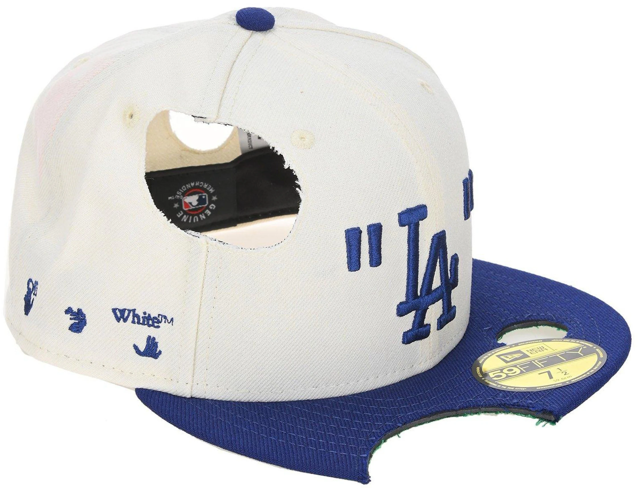Asimilar Centro de producción Anual Off-White New Era LA Dodgers Fitted Hat Cream/Blue - US