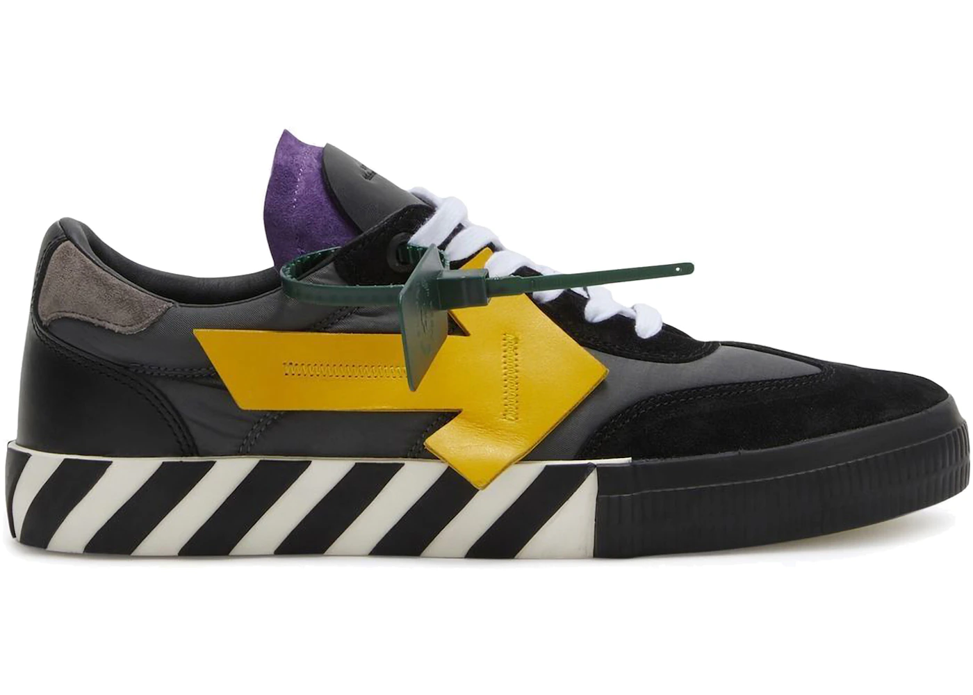 Off-White Floating Arrow Vulcanized Low Black Mustard Yellow Men's - OMIA232S22LEA0011018 - US