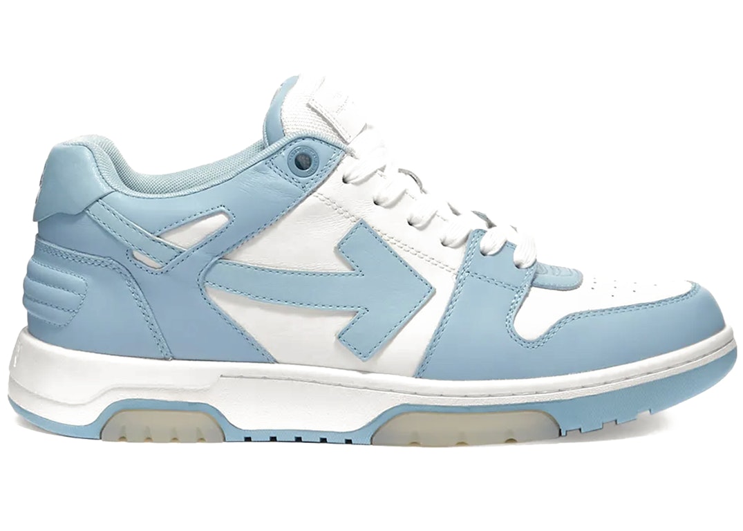 Pre-owned Off-white Ooo Low Out Of Office Calf Leather White Light Blue