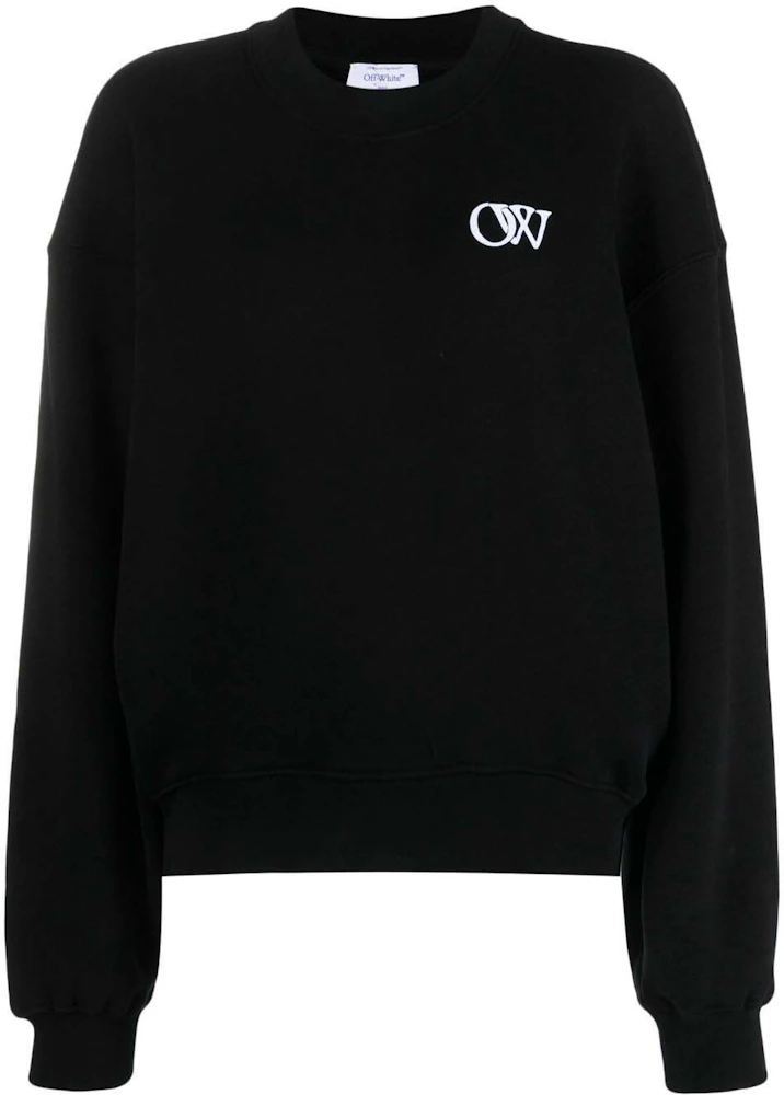 OFF-WHITE OW Logo-Print Cotton Sweatshirt Black - FW23 - US