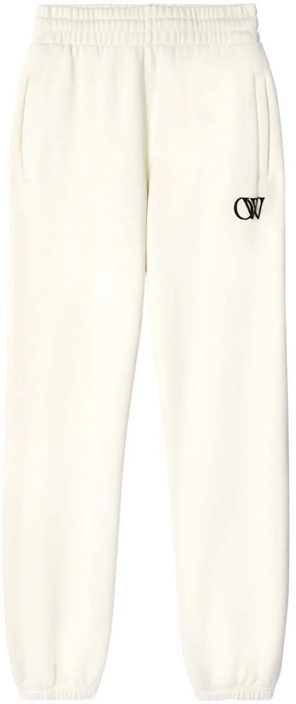 OFF-WHITE OW-Print Cotton Track Pants Cream White - FW23 - US