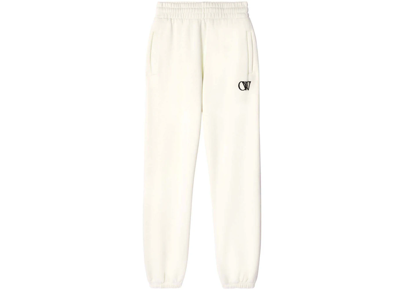 OFF-WHITE OW-Print Cotton Track Pants Cream White - FW23 - US