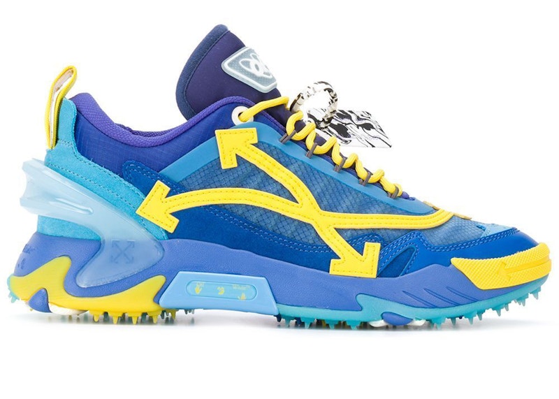 Off white shoes 2025 blue and yellow