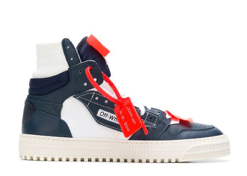 Pre-owned Off-white Men's Offwhite Off Court High Top Sneakers In Navy Blue