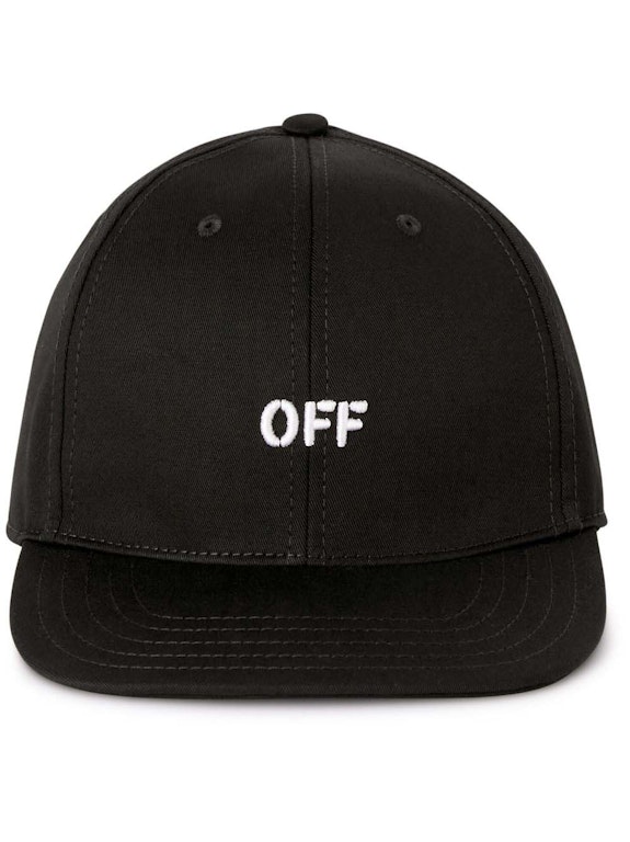 Pre-owned Off-white Off Stamp Drill Baseball Cap Black/white