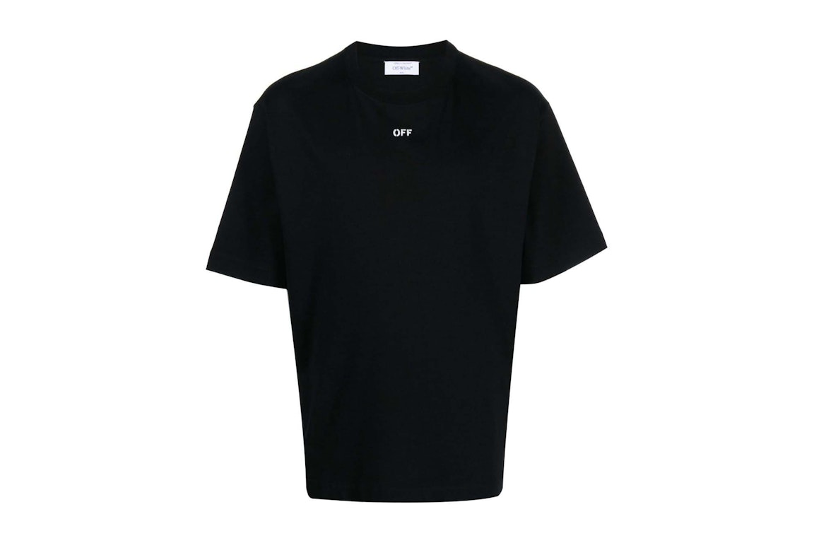 Pre-owned Off-white Off Stamp-print Cotton T-shirt Black