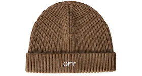 Off-White Off-Stamp Virgin-Wool Beanie Hat Army Green
