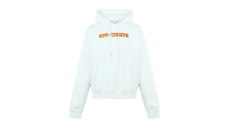 関税送料込【Off-White】スプレー アロー スケート フーディー OFF-WHITE Orange Metal Arrow Logo Skate Hoodie White メンズ