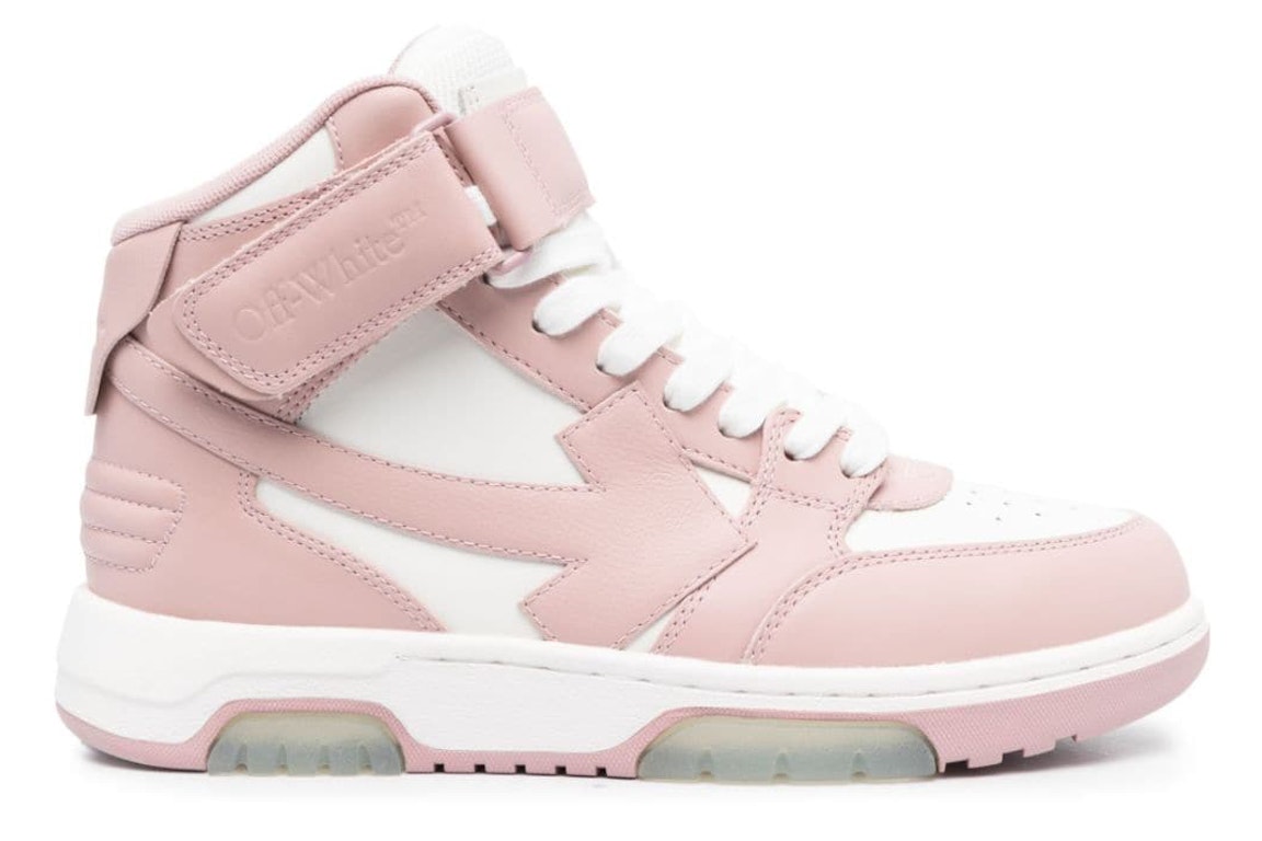 Pre-owned Off-white Out Of Office Mid Top White Pink (women's) In White/pink