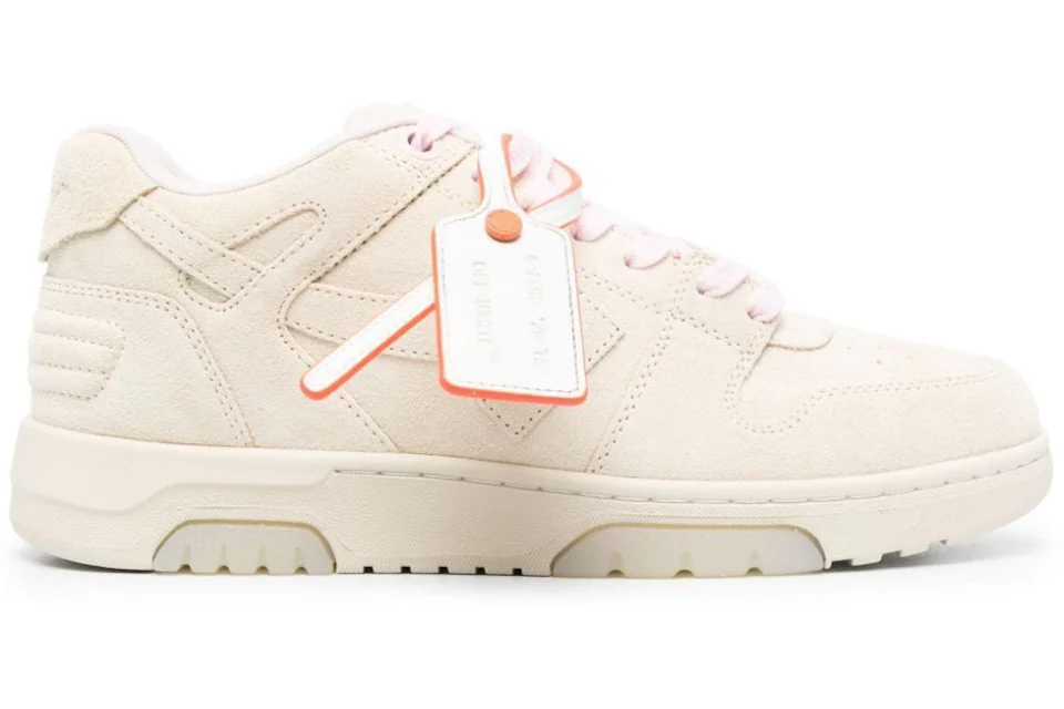 Off-White Out Of Office Suede Beige Pink Men's - OMIA189F23-LEA006-6161 ...