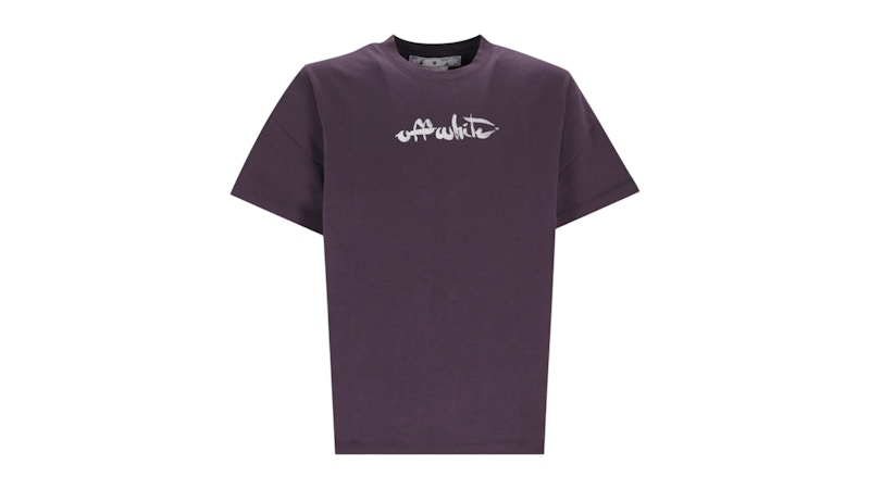 OFF-WHITE Paint Arrow Logo Oversized Fit T-Shirt Purple