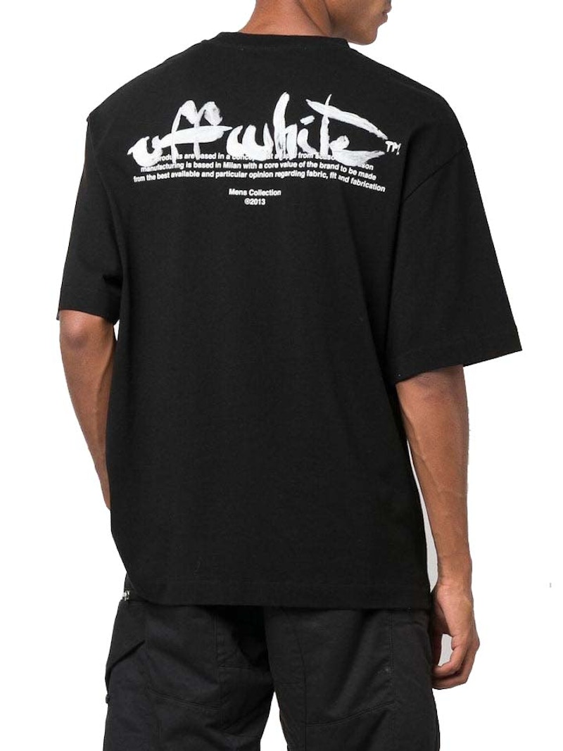 OFFWHITE Paint Script Over Skate S/S Tee Black/White Men's FW22 US