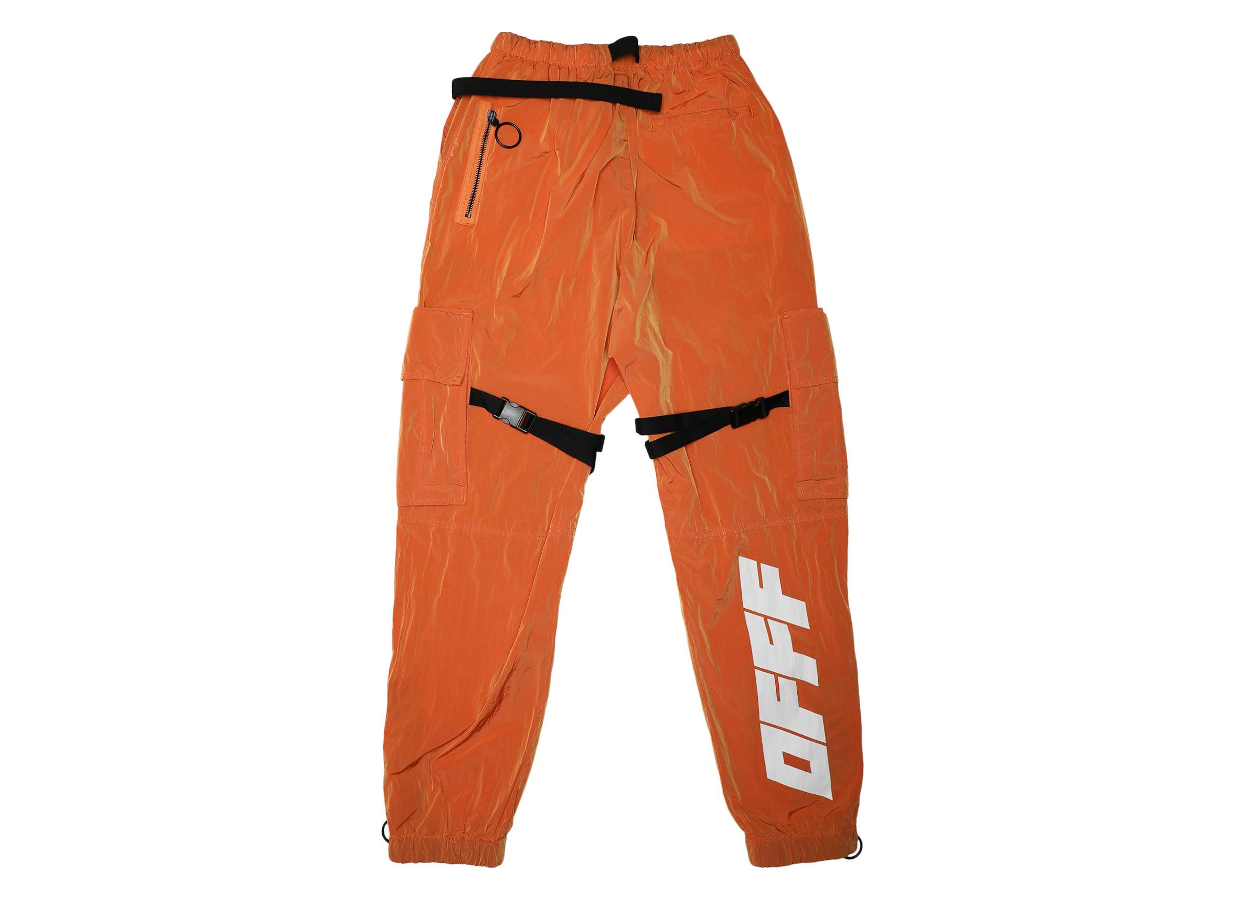 OFF-WHITE Parachute Cargo Pants Orange Men's - FW19 - US