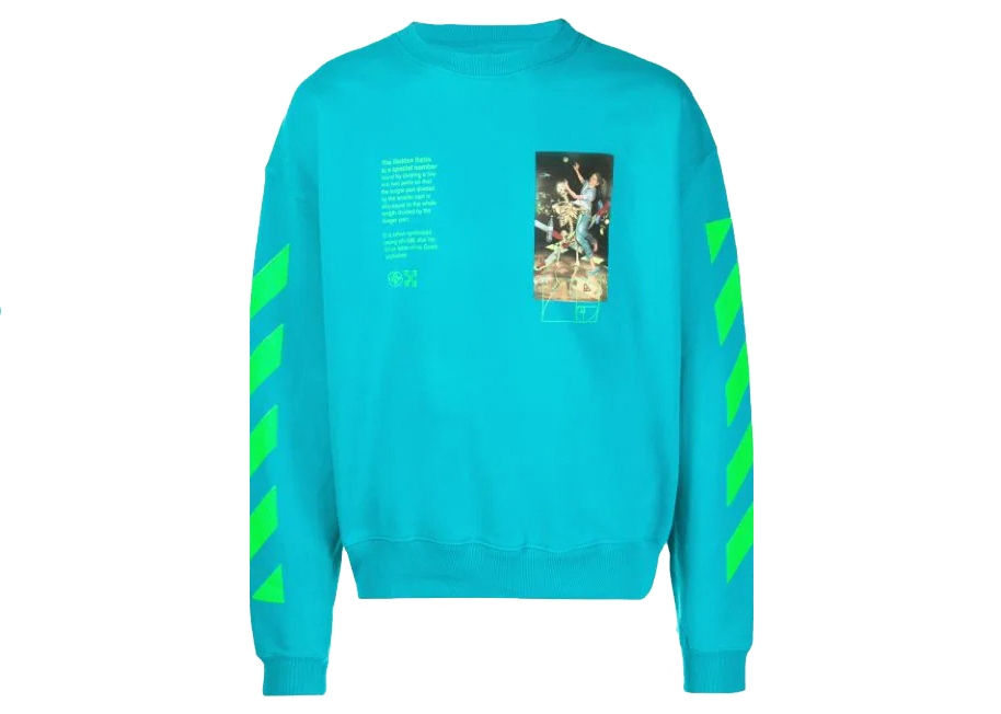 Off-White Pascal Painting Over-Fit Sweatshirt Blue