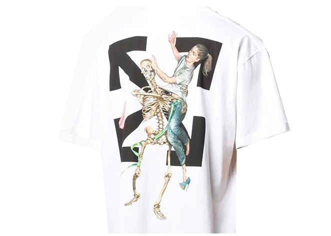 OFF-WHITE Pascal Skeleton Print Over-Fit T-shirt White メンズ - JP