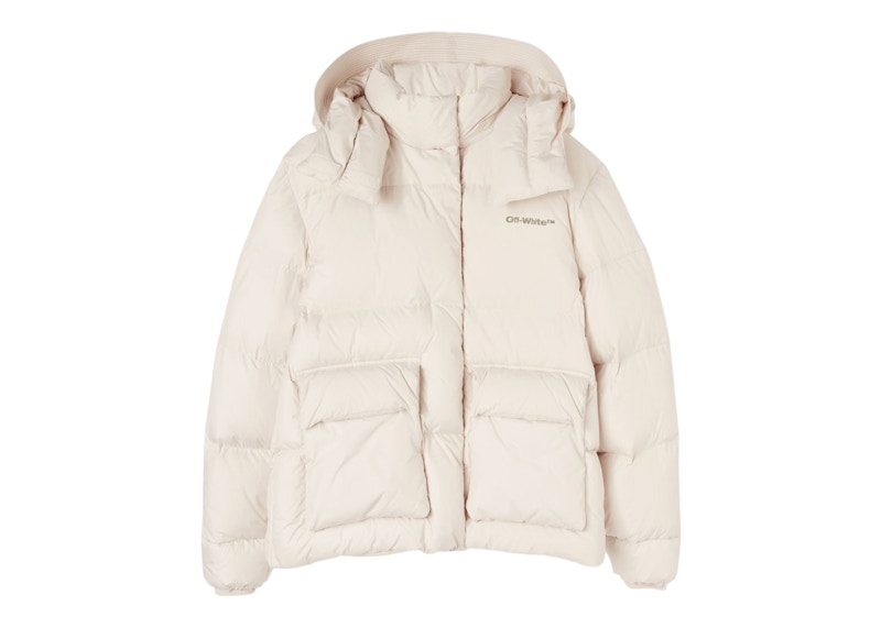 OFF-WHITE Peach Ny Arrow Over Puffer White