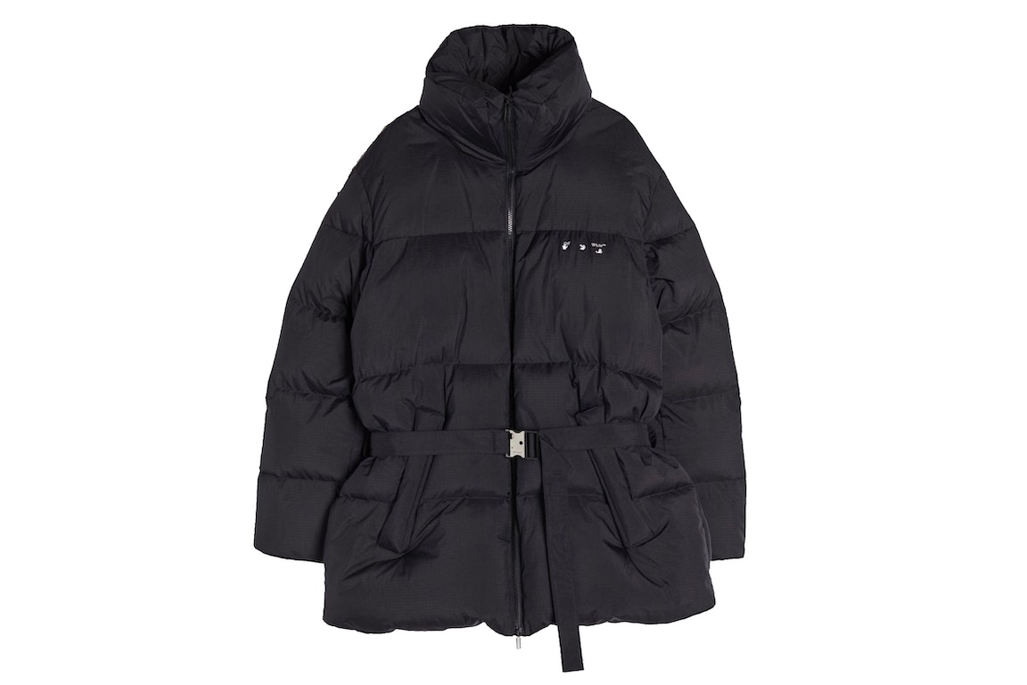 Pre-owned Off-white Puffer Jacket Black/white