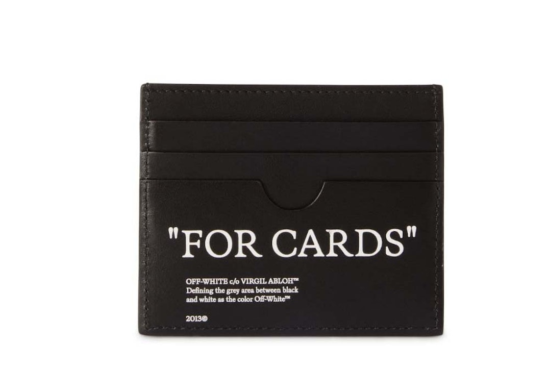 Pre-owned Off-white Quote Card Holder Black