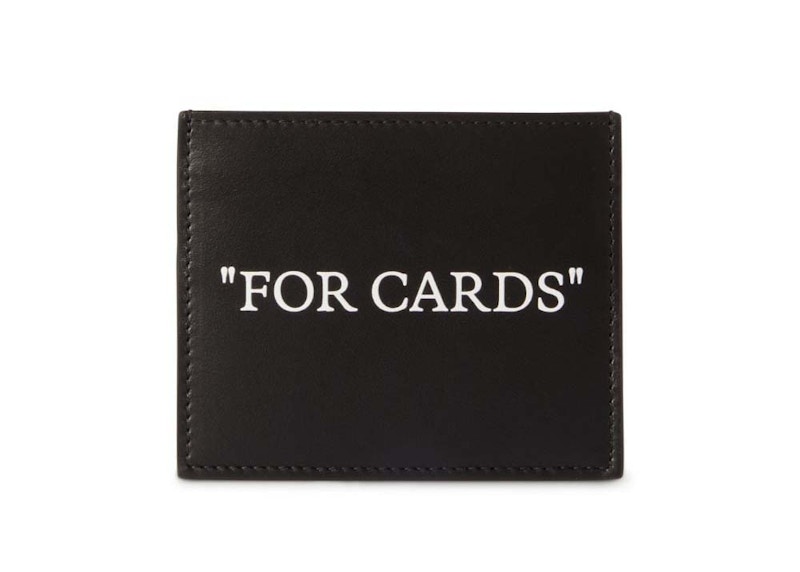 Off-White Quote Card Holder Black