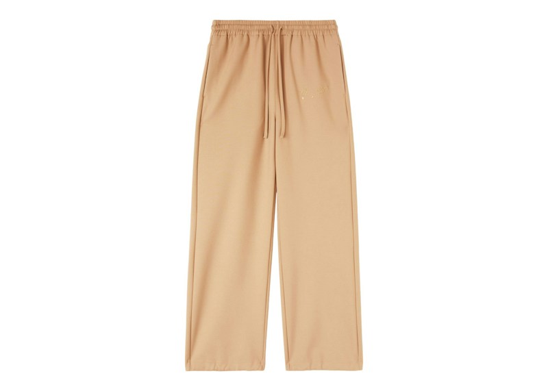 OFF-WHITE Quote Wool Skate Trackpant Camel