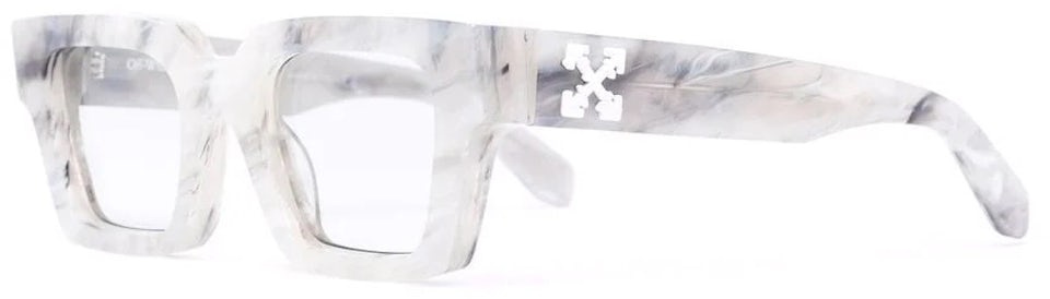 OFF-WHITE Virgil Square Frame Sunglasses Black White Grey (FW21)
