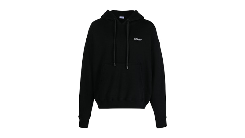 Pre-owned Off-white Men's Offwhite Scratch Arrow Design Skate Fit Hoodie In Black